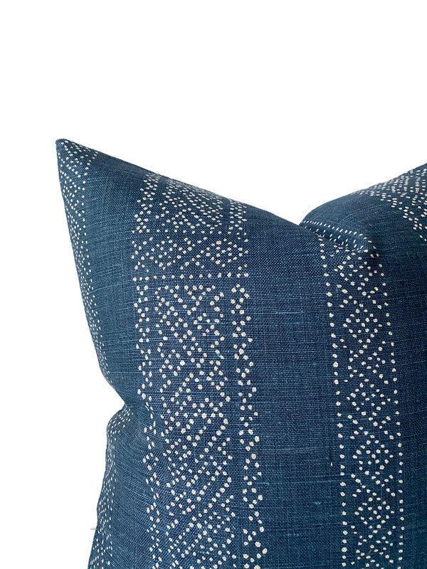 Dekowe Miguel Pillow Cover In Indigo McLaurin + Piercy Textiles