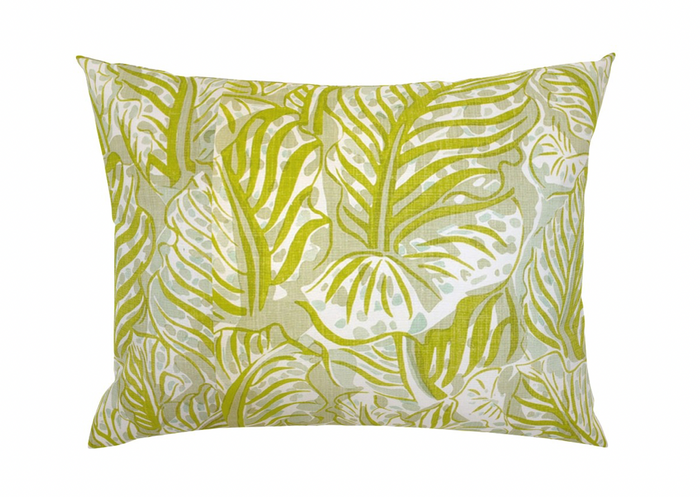 Dekowe Mille Feuilles Pillow Cover In Pistachio Green