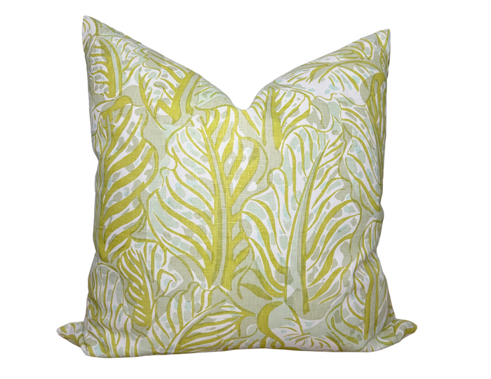 dekowe Mille Feuilles Pillow Cover in Pistachio Green