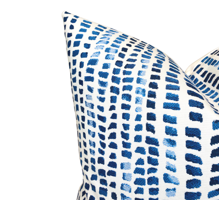 Dekowe Mosaic Pillow Cover In Blue Indoor Outdoor Pillows