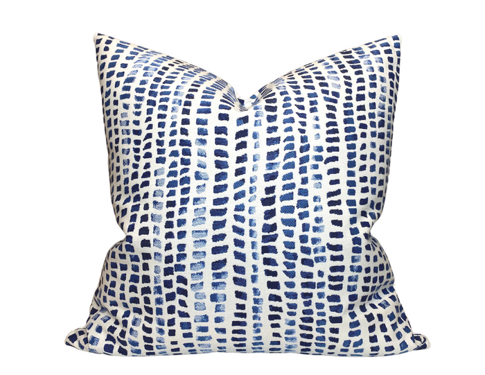 dekowe Mosaic Pillow Cover in Blue Indoor Outdoor Pillows