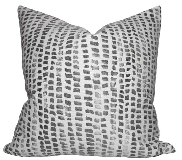 dekowe Mosaic Pillow Cover in Grey Indoor Outdoor Pillows