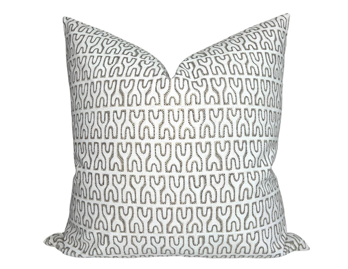 dekowe Nagari Pillow Cover in Chalk Walter G Pillows Decorative Throw Pillows