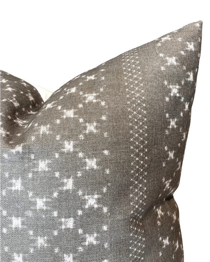 Dekowe Nagoya Pillow Cover In Earth Grey McLaurin + Piercy Textiles