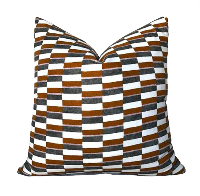 dekowe Odon Pillow Cover in Orange Designer Pillows