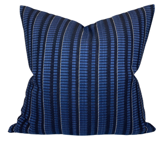 dekowe Ora Pillow Cover in Blue/Blue Designer Pillows