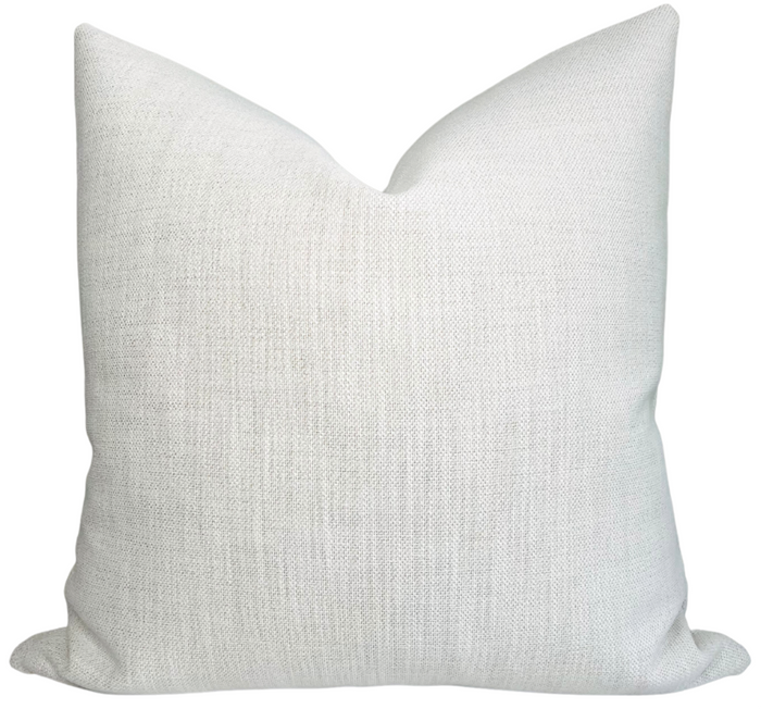 dekowe Outdoor Rough 'n Rowdy Woven Pillow Cover in Chalk Perennials Textiles