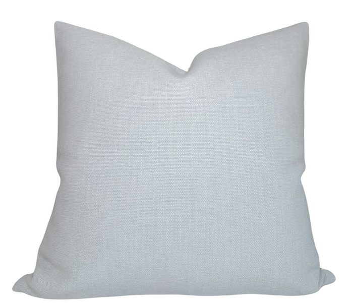 dekowe Outdoor Rough 'n Tumble Woven Pillow Cover in Ice Blue Performance Pillow
