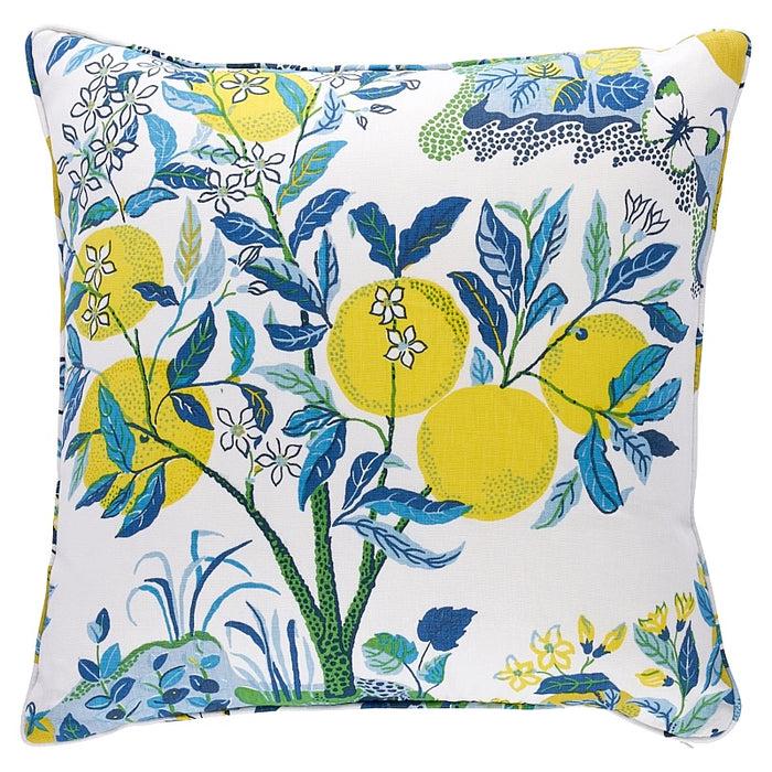 dekowe Outdoor Schumacher Citrus Garden Pillow Cover in Pool