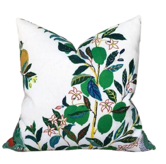 Dekowe Outdoor Schumacher Citrus Garden Pillow Cover In Primary