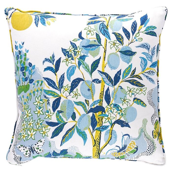 Dekowe Outdoor Schumacher Citrus Garden Pillow Cover In Pool