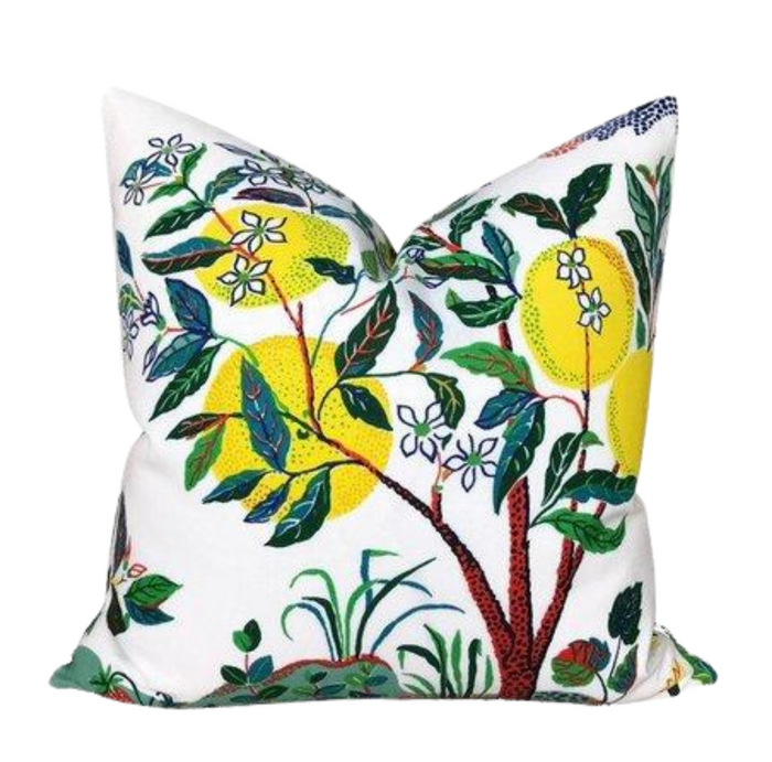 dekowe Outdoor Schumacher Citrus Garden Pillow Cover in Primary