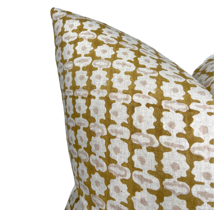 Dekowe Pahari Pillow Cover In Saffron Walter G Textiles
