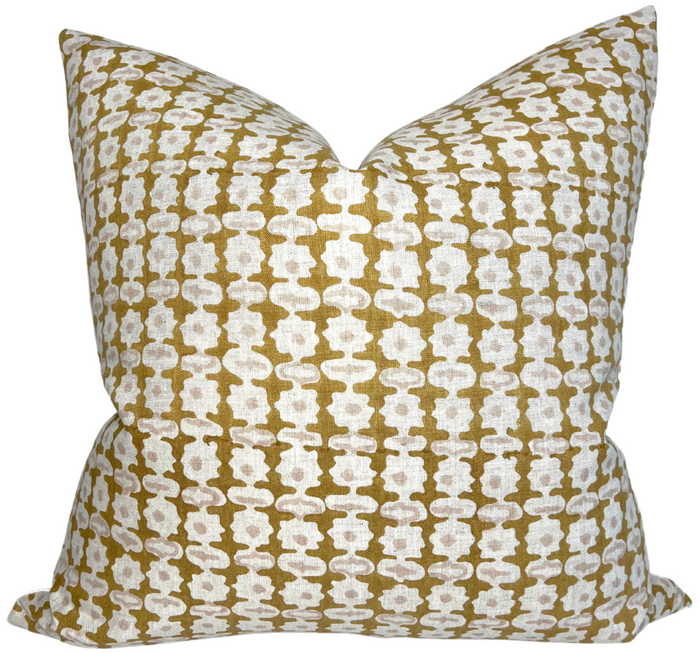 dekowe Pahari Pillow Cover in Saffron Walter G Textiles