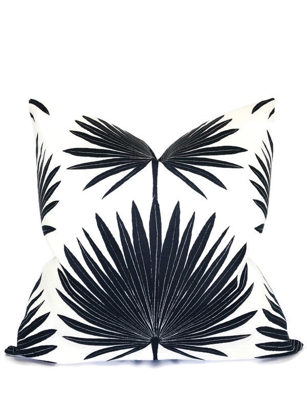 dekowe Palmetto Pillow Cover in Jet Black McLaurin + Piercy Textiles