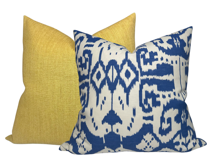Dekowe Pama Pillow Cover In Mustard Designer Pillows