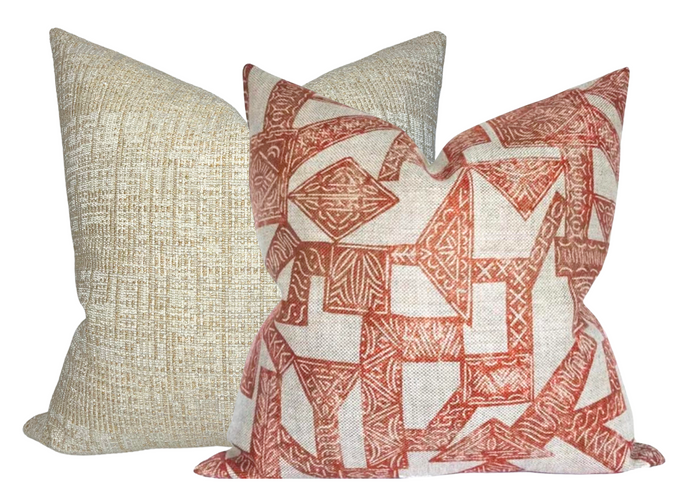 Dekowe Paza Pillow Cover In Orange Designer Pillows