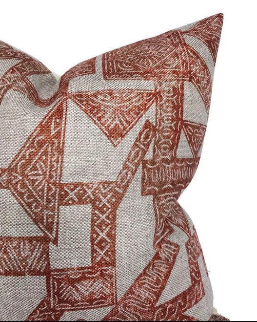Dekowe Paza Pillow Cover In Orange Designer Pillows