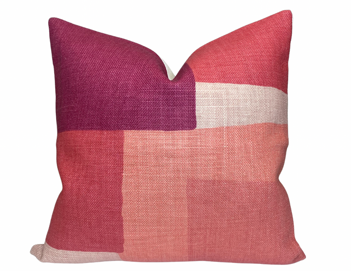 dekowe Peter Dunham Collage Pillow Cover in Coral Pink