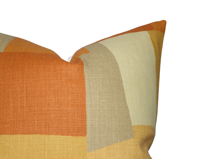 Dekowe Peter Dunham Collage Pillow Cover In Orange Yellow