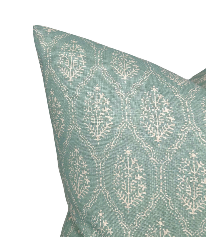 Dekowe Peter Dunham Jaail Floral Pillow Cover In Light Blue