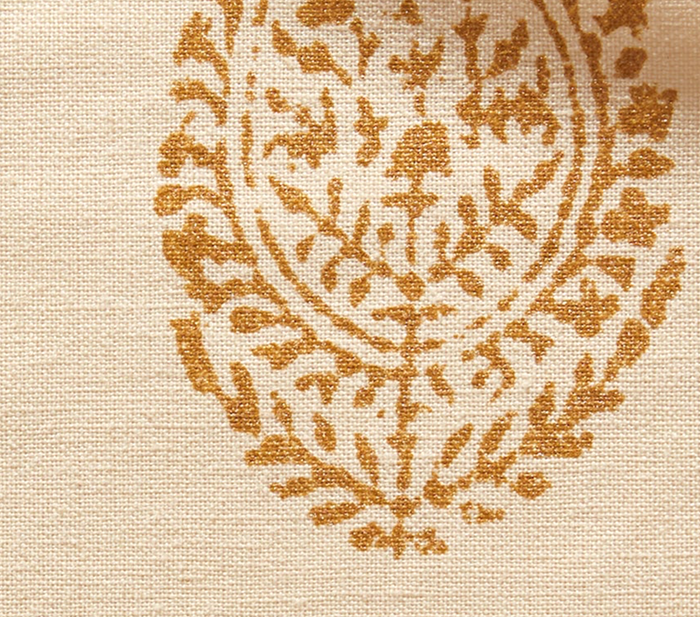 Dekowe Peter Dunham Kashmir Paisley Pillow Cover In Gold