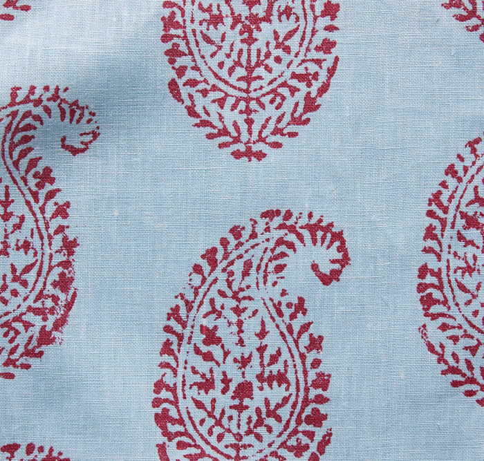 Dekowe Peter Dunham Kashmir Paisley Pillow Cover In Red Blue