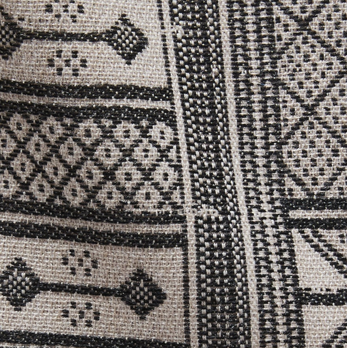 Dekowe Peter Dunham Masai Pillow Cover In Charcoal On Natural