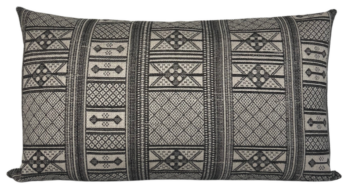 dekowe Peter Dunham Masai Pillow Cover in Charcoal on Natural