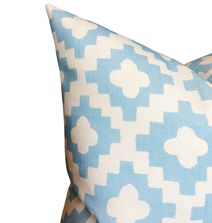 Dekowe Peter Dunham Peterazzi Pillow Cover In Pale Blue Indoor Outdoor Pillow