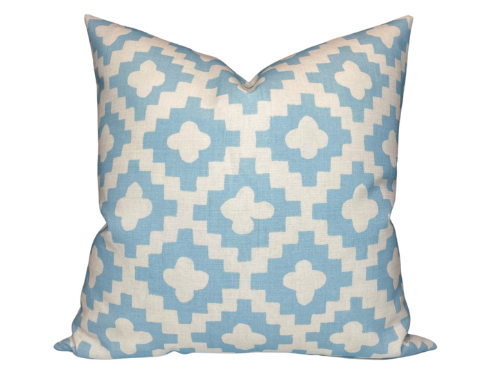 dekowe Peter Dunham Peterazzi Pillow Cover in Pale Blue Indoor Outdoor Pillow