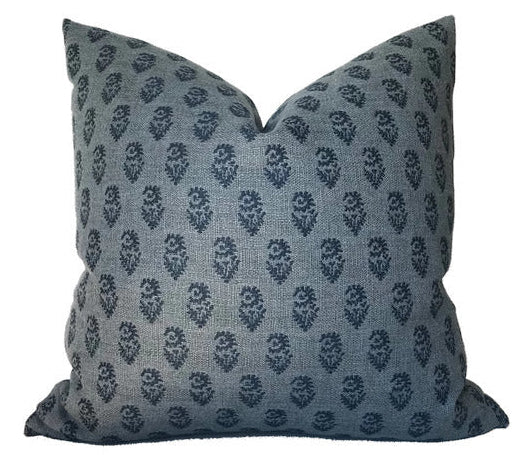 dekowe Peter Dunham Rajmata Pillow Cover in Blue Indoor/Outdoor Pillows