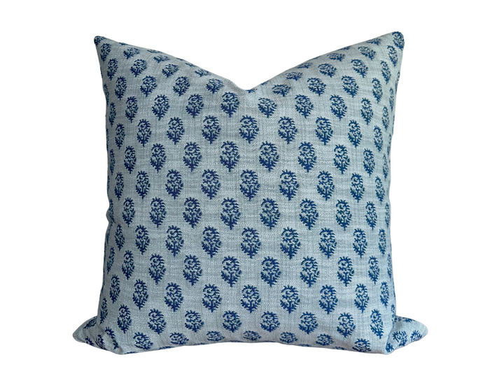 dekowe Peter Dunham Rajmata Woven Pillow Cover in Blue Indoor/Outdoor Pillows