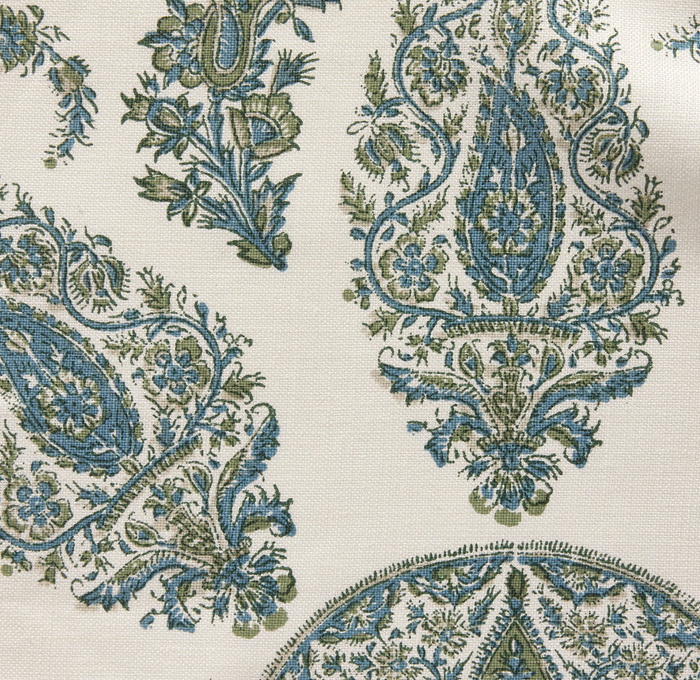 Dekowe Peter Dunham Samarkand Pillow Cover In Blue Green On White