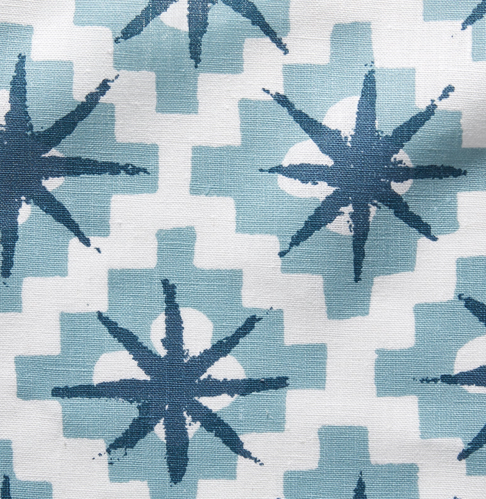 Dekowe Peter Dunham Starburst Pillow Cover In North Blue/Blue