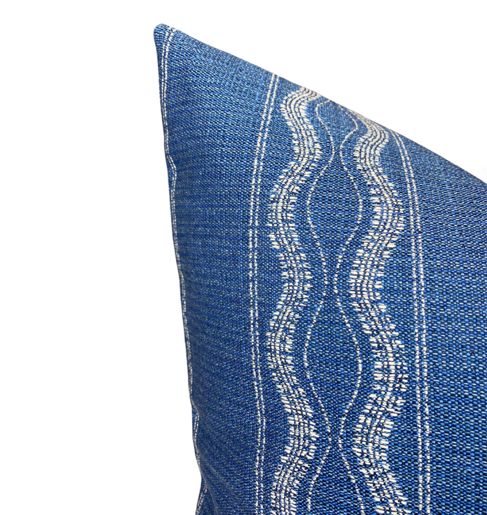 Dekowe Peter Dunham Zanzibar Outdoor Pillow Cover In Lapis Blue Indoor/Outdoor Pillows