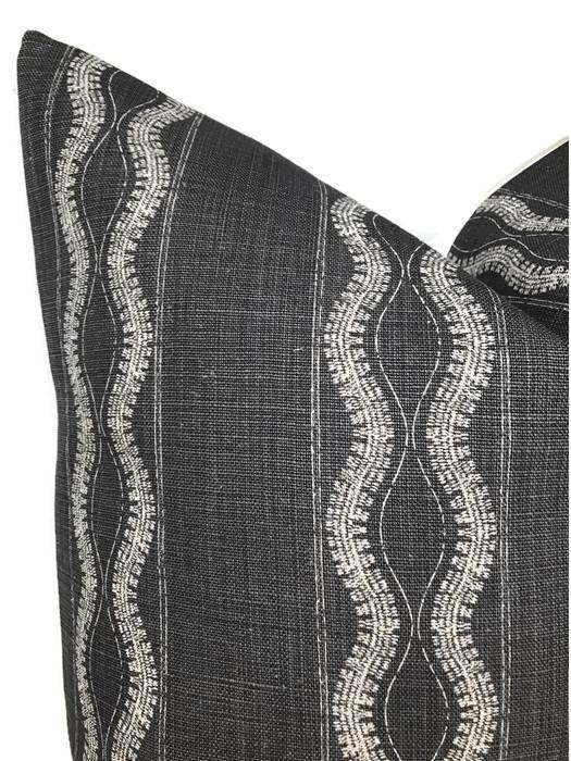 Dekowe Peter Dunham Zanzibar Pillow Cover In Charcoal