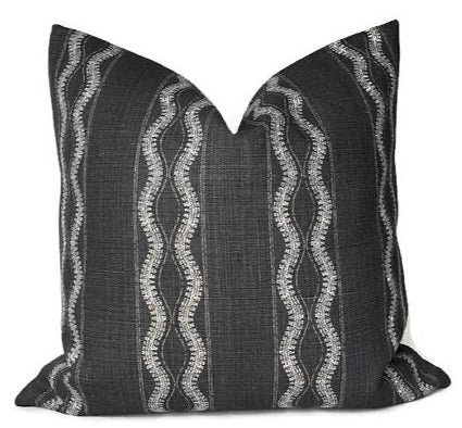 dekowe Peter Dunham Zanzibar Pillow Cover in Charcoal