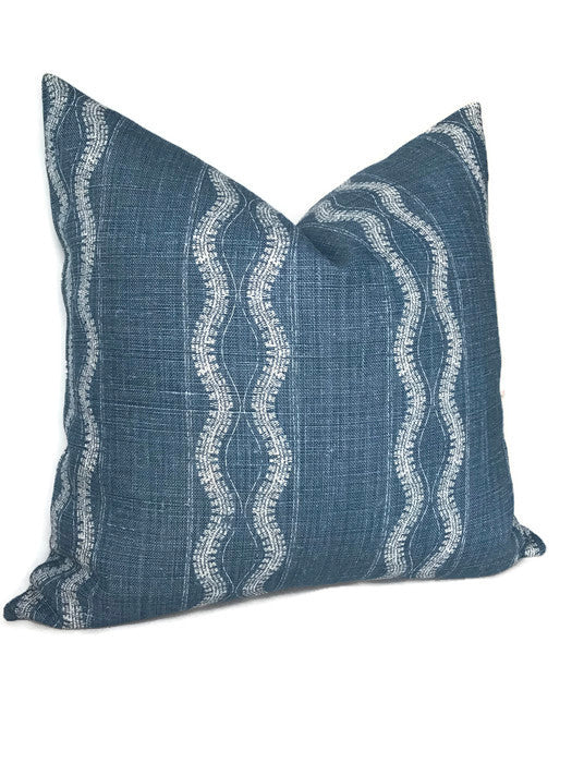 Dekowe Peter Dunham Zanzibar Pillow Cover In Indigo Blue