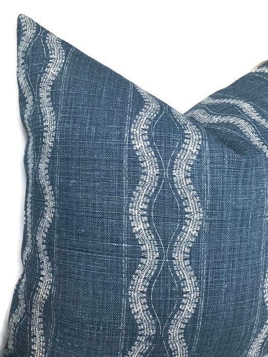 Dekowe Peter Dunham Zanzibar Pillow Cover In Indigo Blue