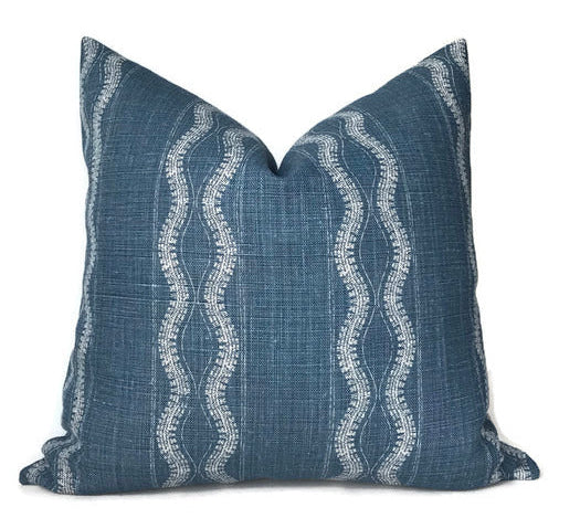 dekowe Peter Dunham Zanzibar Pillow Cover in Indigo Blue