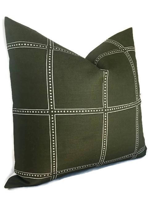 Dekowe Ponte Pillow Cover In Green Designer Pillows