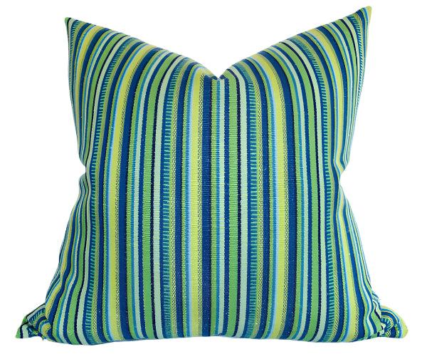 dekowe Primavera Stripe Pillow Cover in Meadow Schumacher Textiles
