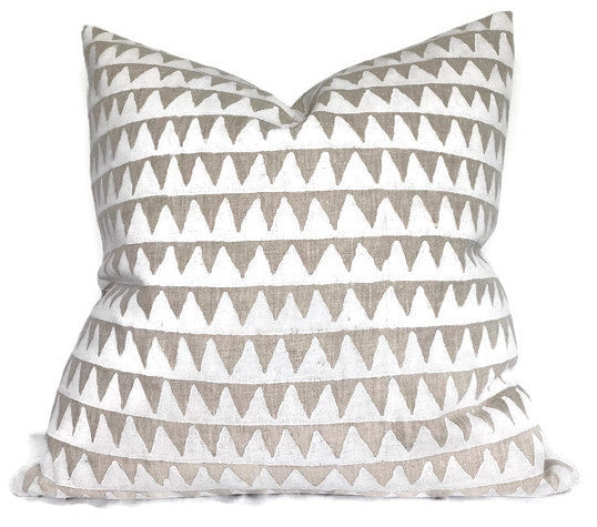 dekowe Pyramids Pillow Cover in Chalk Walter G Textiles