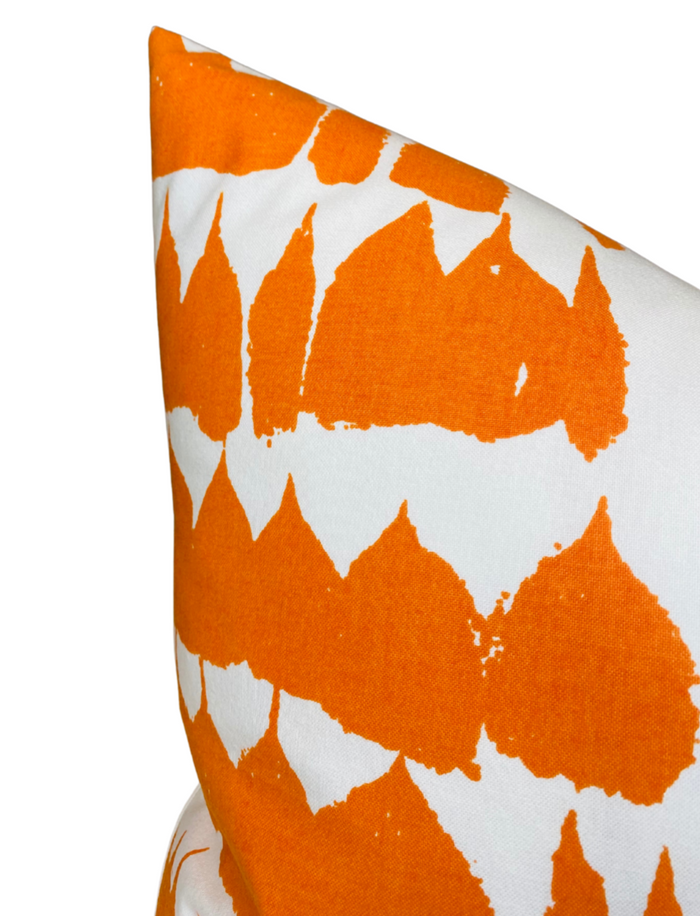 Dekowe Queen Of Spain Pillow Cover In Carrot Orange Schumacher Texiles