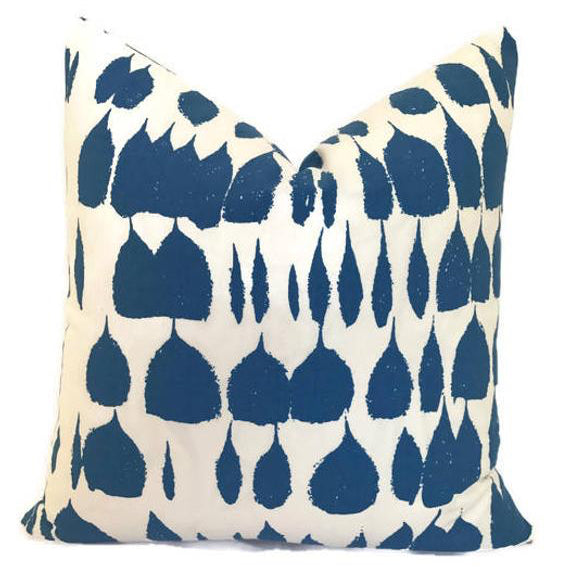 dekowe Queen of Spain Pillow Cover in Water Blue Schumacher Textiles