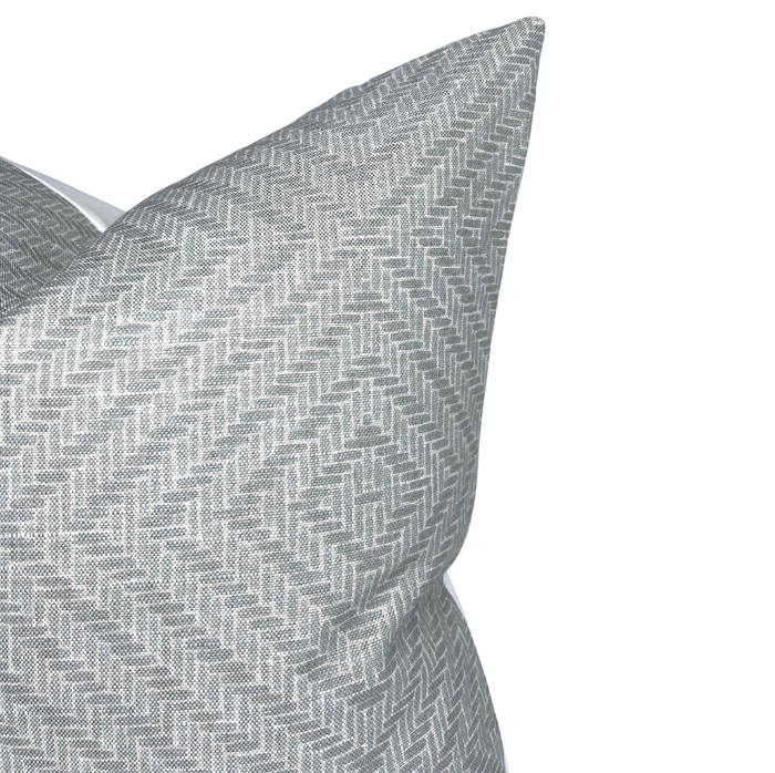 Dekowe Rattan Pillow Cover In Mineral McLaurin + Piercy Textiles