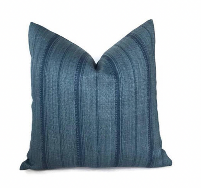 dekowe Ready to Ship 14x36 Peter Dunham Malabar Pillow Cover in Indigo