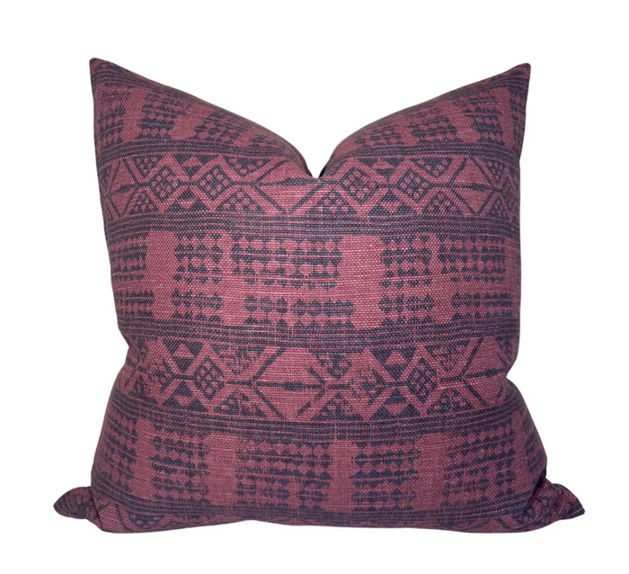 dekowe Ready to Ship 16x16 Addis Pillow Cover in Pasha Midnight