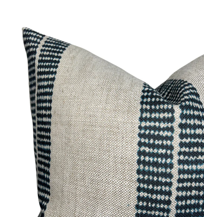 Dekowe Ready To Ship 16x16 BAND Pillow Cover In Indigo